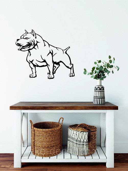 Декоративное настенное Панно «Американский питбультерьер» Декор на стену Киев - изображение 4