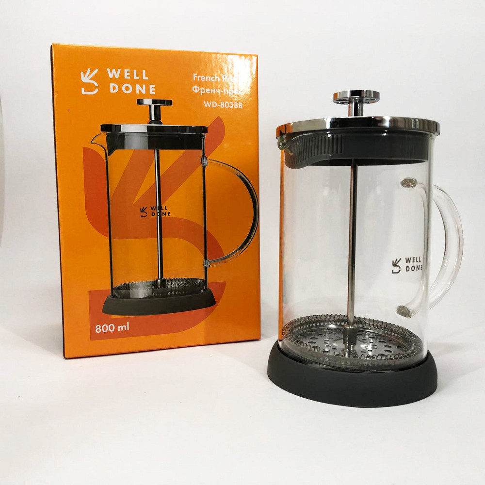 Скляний чайник для кави та чаю, Заварний скляний чайник, Заварник для чаю з пресом Заварник трав SV-87 Львів - фото 11