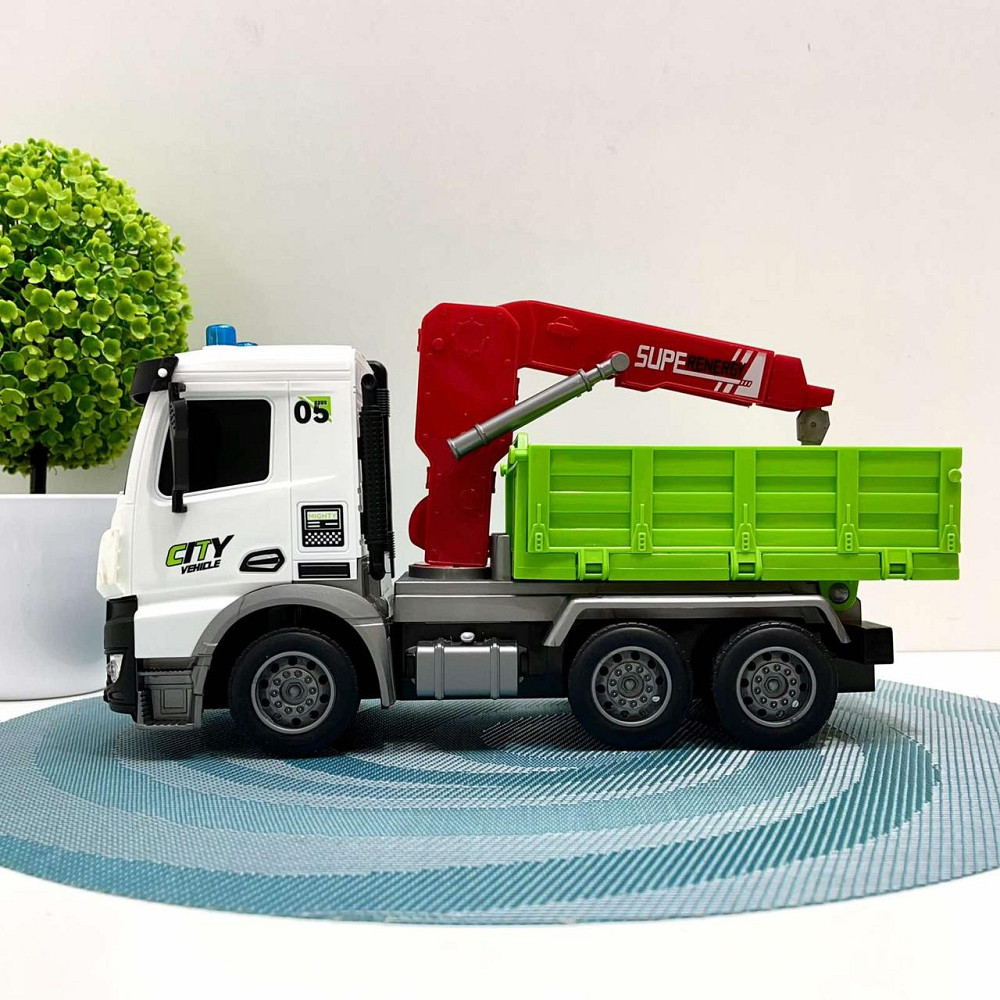 Машина сміттєвоз на радіокеруванні світлові ефекти 29 см Зелена вид 2 (YJ-117-1-2) Чернігів - фото 3