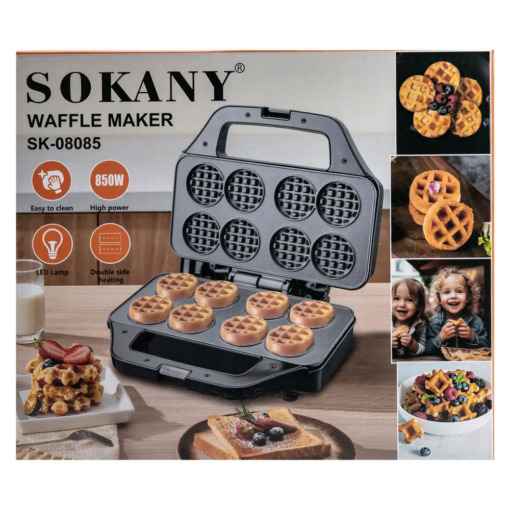 Sokany Вафельниця Sokany для круглих вафель 850 Вт SK-08085 Коломия - фото 4