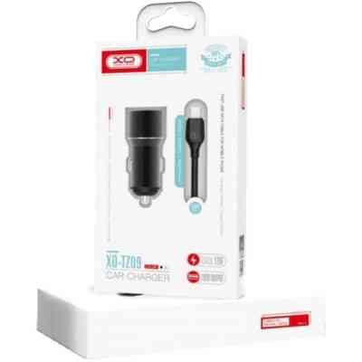 Зарядний пристрій XO TZ09 2.4A/2 USB + cable Type-C Black (XO-TZ09T-BK) Вінниця