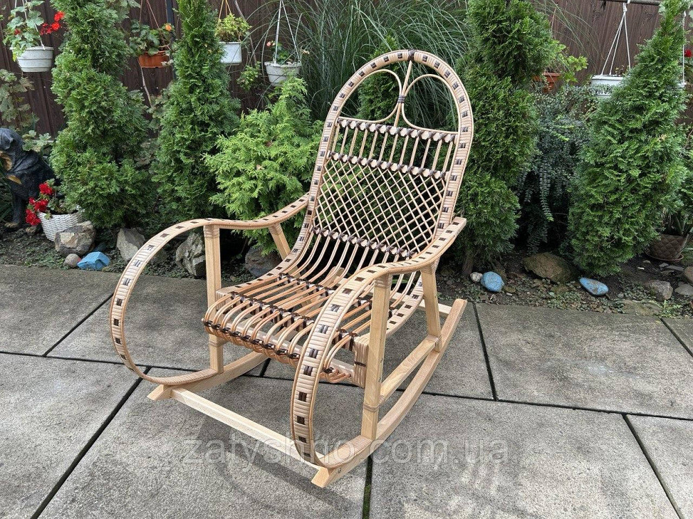 Кресло качалка плетеная кофейная  ротанг Киев - изображение 9