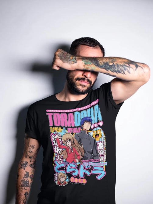 Футболка аниме Торадора Таига Рйууджи Аисака оверсайз (S/M/L) Черний AnimeJ0779 Днепр - изображение 4