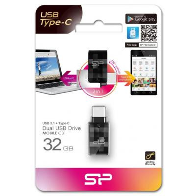 USB флеш накопичувач Silicon Power 32GB Mobile C31 USB 3.1 / USB Type-C (SP032GBUC3C31V1K) Вінниця - фото 4