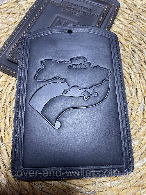 Шкіряна обкладинка на пенсійне посвідчення на два відділення GP Київ - фото 13