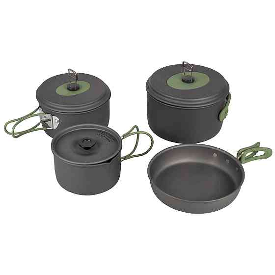 Набор посуды Bo-Camp Explorer 4 Pieces 19 Hard Anodized Grey/Green (2200241) Вінниця