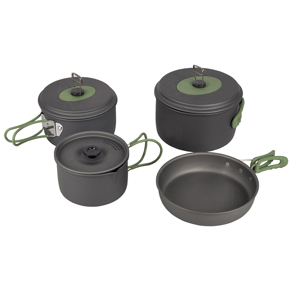 Набор посуды Bo-Camp Explorer 4 Pieces 19 Hard Anodized Grey/Green (2200241) Винница - изображение 1