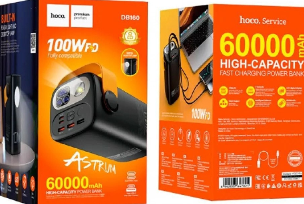 Повербанк 100W Hoco DB160 60 000 mAh для ноутбуків. Харків - фото 3