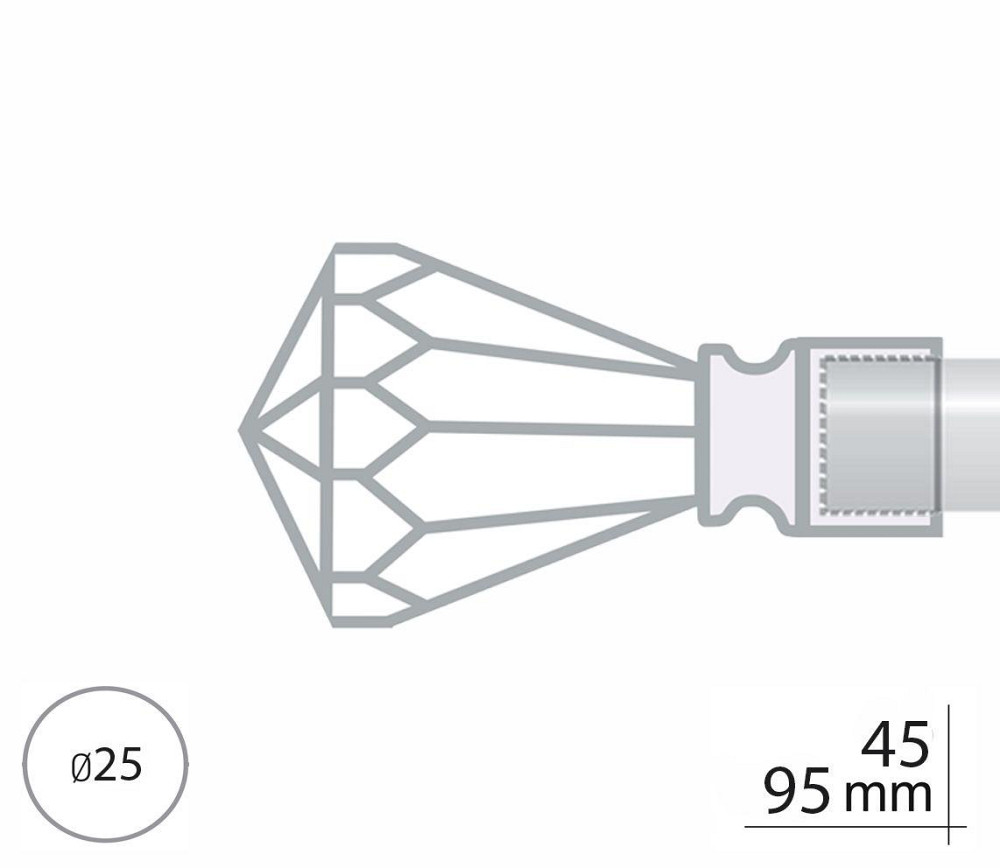 Закінчення для карнизу Orvit ЛУЧЕТТА 25 мм АНТИК Львов - изображение 2