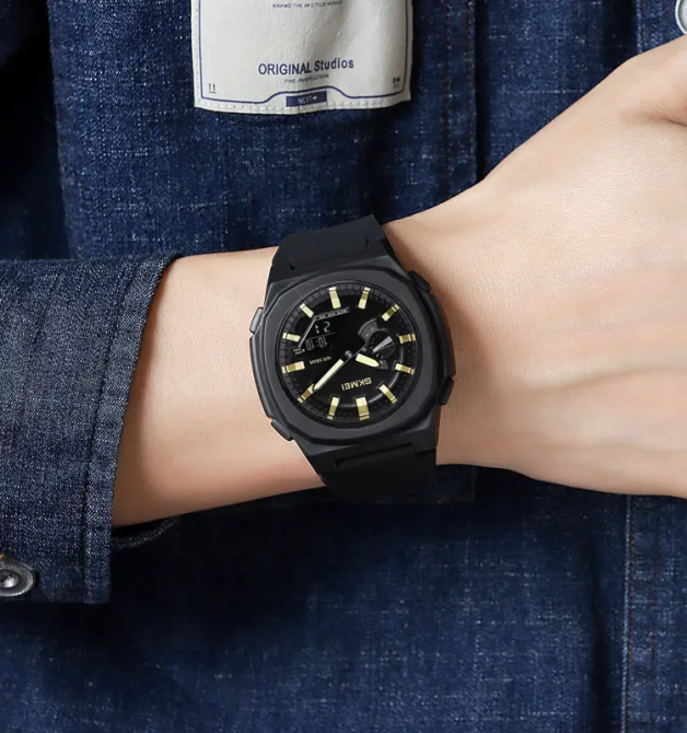 Часы мужские наручные Skmei 2091 (Черный/Золото/Черный) Винница - изображение 6