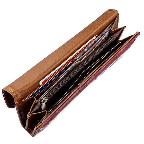 Гаманець жіночий з екокожі флотар KIVI 19066 Малиновий Київ