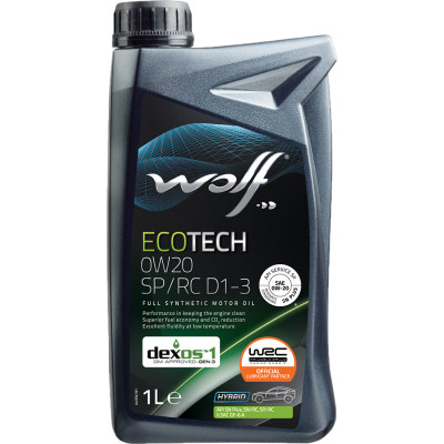 Моторное масло Wolf ECOTECH 0W20 SP/RC D1-3 1л (1049889) Винница - изображение 1