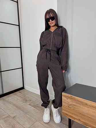 Женский прогулочный спортивный костюм двойка: кофта и штаны микровельвет Шоколадный, 46/48 Одесса