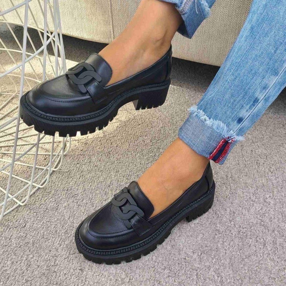 Olli Туфлі жіночі OLLI T-210 чорні (весна-осінь, шкіра натуральна) (4795) Коломия - фото 2