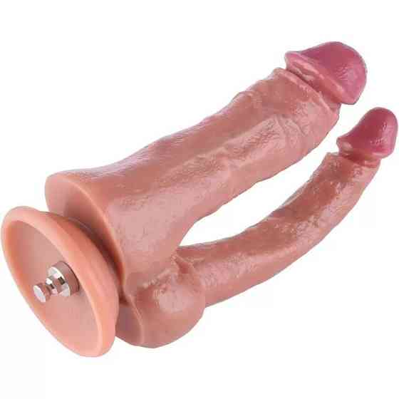 Двойной фаллоимитатор для секс-машин Hismith Double Penetrator, 9.25″ (мятая упаковка!!!) Sex Aura Киев