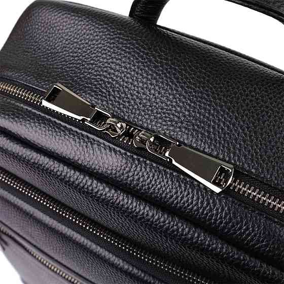 Городской рюкзак унисекс из натуральной кожи Vintage 23046 Черный Киев