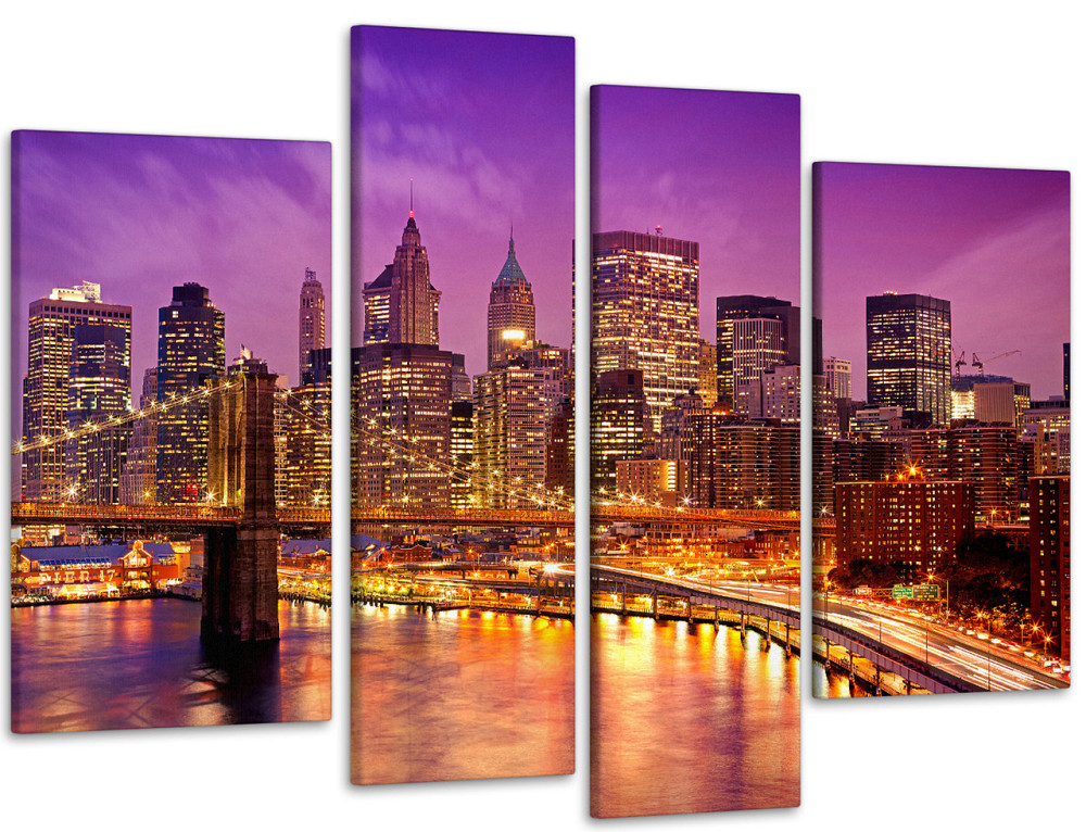 Модульная картина Ночной Город Art-74_4 110x160 см Киев - изображение 1