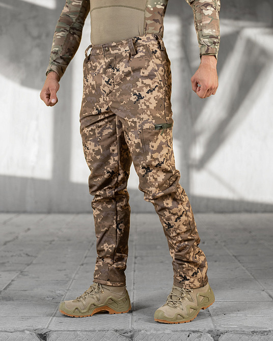 Штаны пиксель на флисе зимние теплые тактические анатомический крой XL Одесса - изображение 1