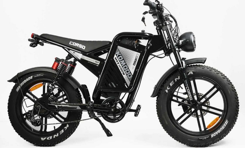 НОВИНКА 2026! Електровелосипед Corso Komodo 20 1200W,60V21AH -Сірий. Харків - фото 8