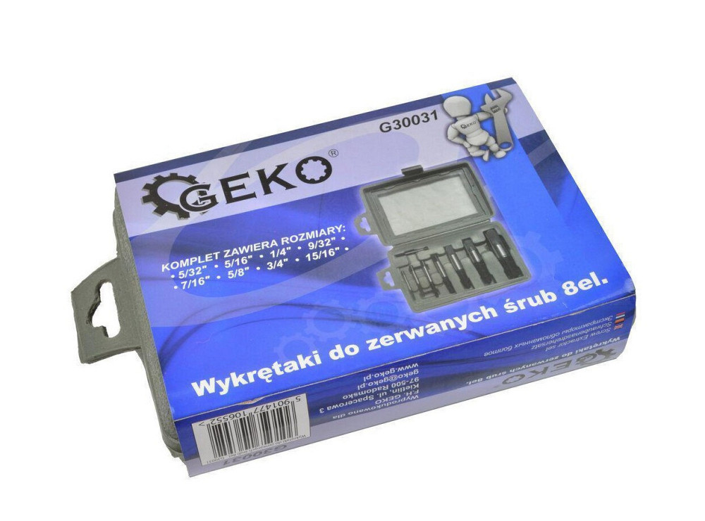Набір екстракторів для гвинтів 8 предметів GEKO G30031 Чернігів - фото 4