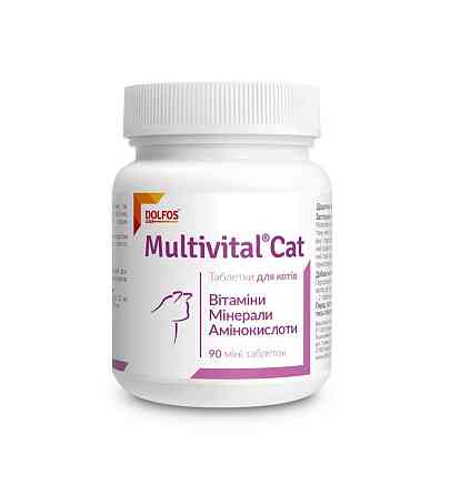 Вітамінно-мінеральна добавка для кішок Multivital Cat 90 таблеток Вінниця