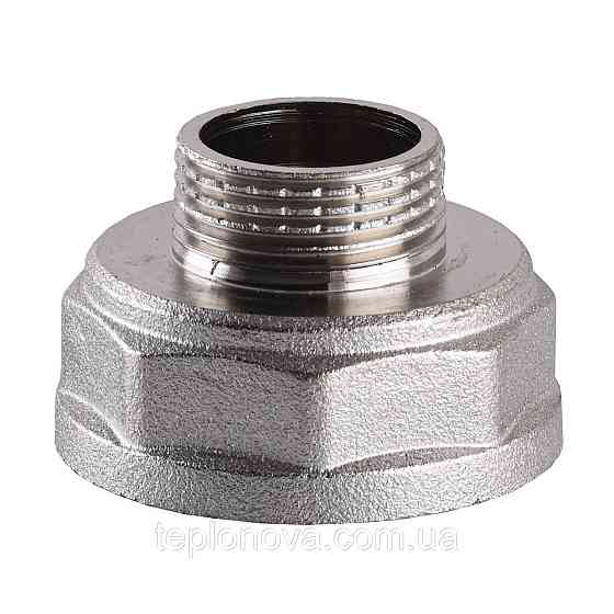 Переходник редукционный никелированный 1 1/4″ВР х 3/4″НР штампованный А0607А(нк) VA Черновцы