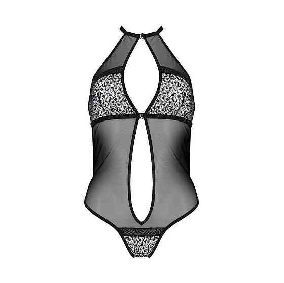 Сітчасте боді з мереживом на грудях Passion SATARA BODY XXL/XXXL black Sex Aura Київ