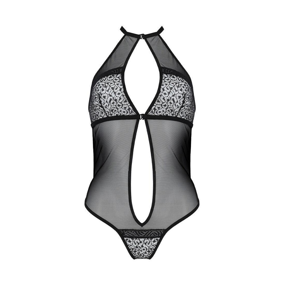 Сітчасте боді з мереживом на грудях Passion SATARA BODY XXL/XXXL black Sex Aura Київ - фото 3