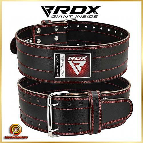 Важкоатлетичний шкіряний пояс RDX Leather для присідань станової тяги та силових тренувань розмір M Київ - фото 1
