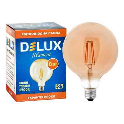 Лампочка Delux Globe G125 8Вт E27 2700К amber filament (90016726) Вінниця