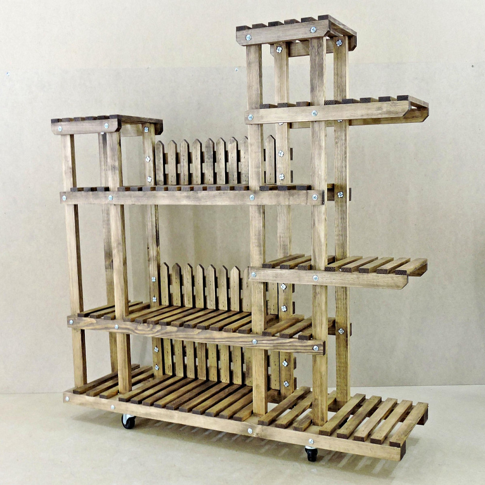 Підставка для квітів "Бемао" з коліщатками капучино Миколаїв - фото 3