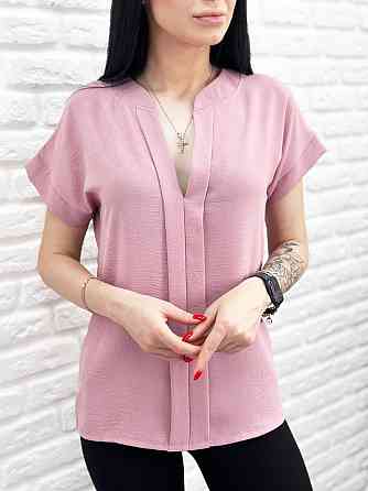 Однотонная летняя блуза 