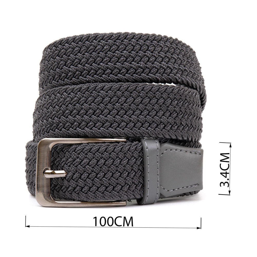 Текстильний чоловічий ремінь класика Vintage 20522 Сірий Київ - фото 3