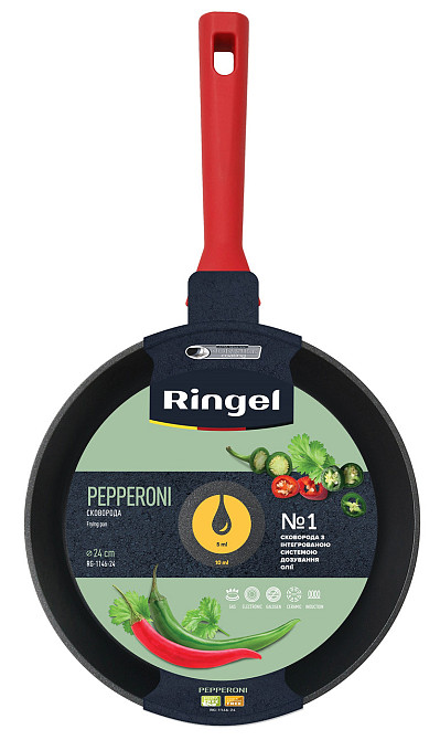Сковорода RINGEL Pepperoni сковорода глибока 24 см (6806839) Київ - фото 5