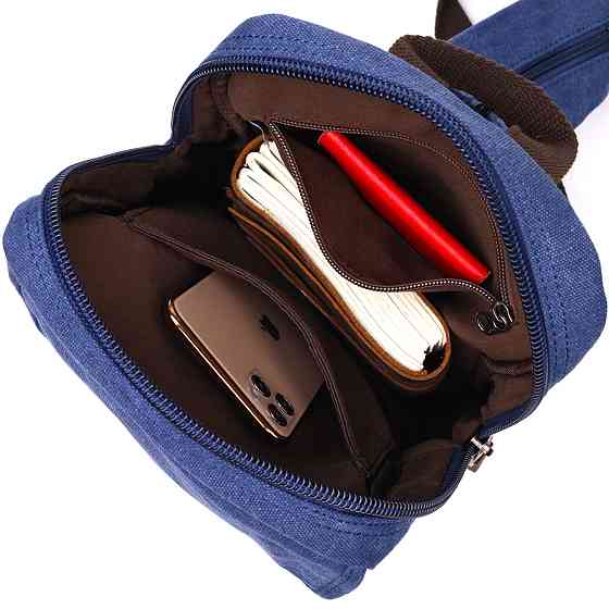 Сучасний рюкзак для чоловіків із щільного текстилю Синій (Vintage) Київ