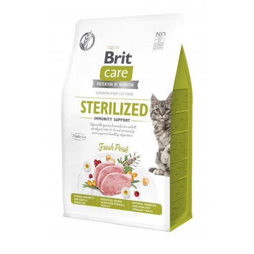 Сухий корм Brit Care Cat by Nutrition Sterilized Immunity Suort для стерилізованих кішок, зі свинячою, 400 г Київ - фото 1