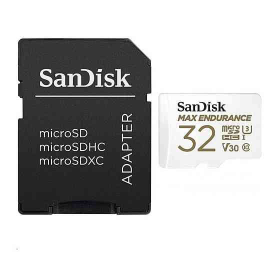 microSDHC (UHS-1 U3) SanDisk Max Endurance 32Gb class 10 V30 (100Mb/s) (adapterSD) Київ