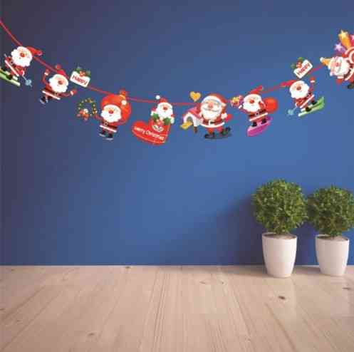 Новогодняя гирлянда Дед Мороз 280 см разноцветный Киев