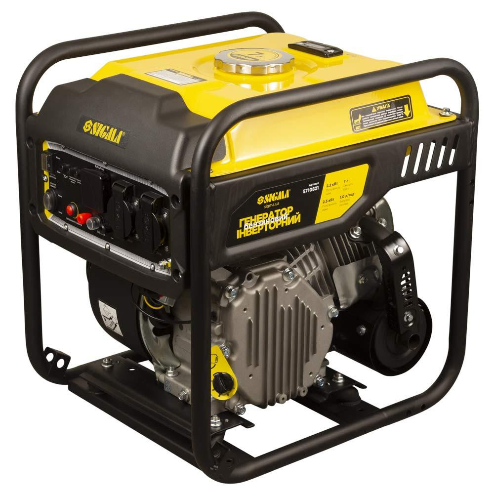 Генератор інверторний бензиновий 220В 2.2/2.5кВт 7л 4-х тактний ручний запуск SIGMA (5710821) Рівне - фото 1