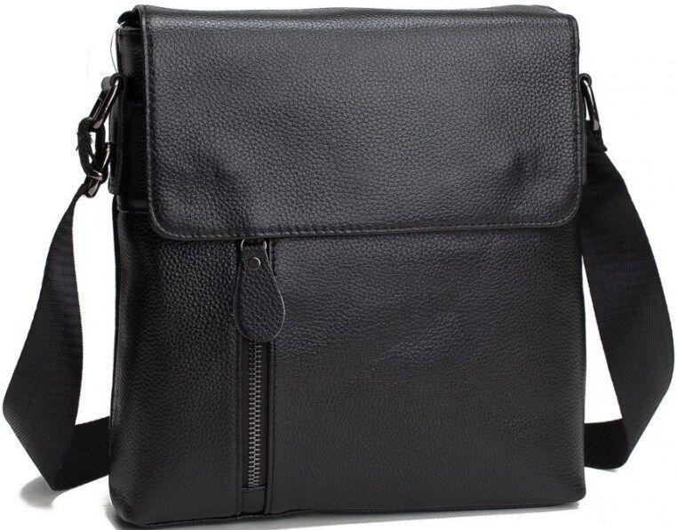 Сумка мессенджер кожаная Черная (Vintage) Киев - изображение 6