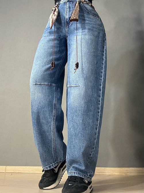 Джинси жіночі Vanver 2008 skater jeans з поясом банани сині, синій, 31, 31, 86 см, 116 см Київ - фото 14