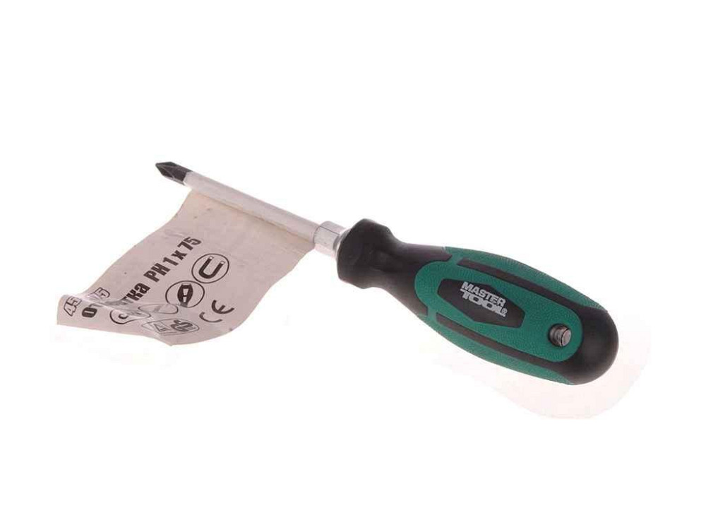 Отвертка усиленная крестовая PH1x75 45-8175 ТМ MASTER TOOL Solmir Киев - изображение 1