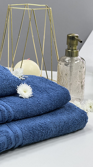 Махровое полотенце Ideal Textile Greek 33х60 см синий (56860581) Черновцы - изображение 4