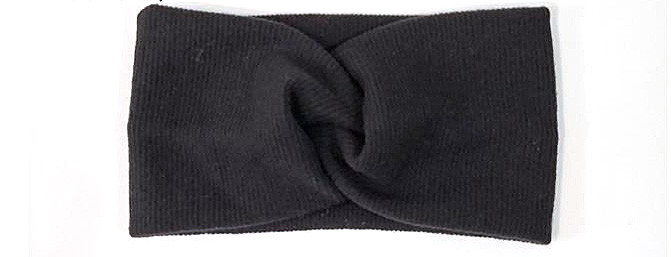 Повязка на голову из ангорки черная Киев - изображение 1