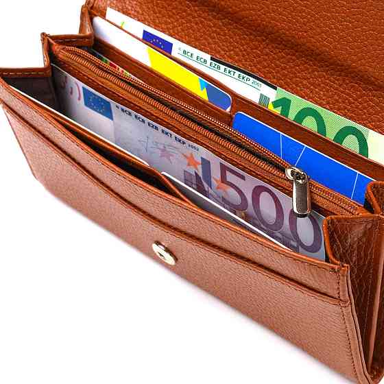 Надежный женский кошелек из натуральной зернистой кожи CANPELLINI 21712 Коричневый Киев