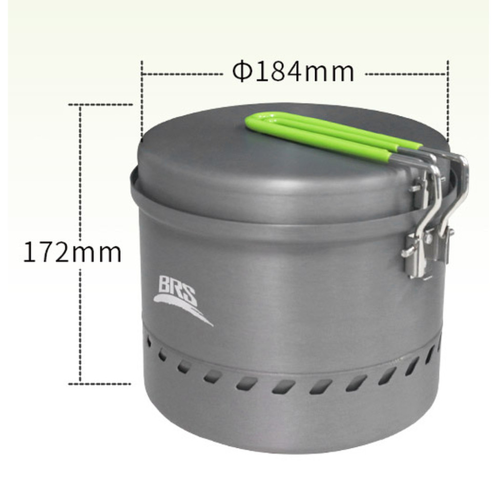 Набор туристической посуды (кастрюля + сковородка) BRS-TS19С, 2,5л, алюминий Киев - изображение 2