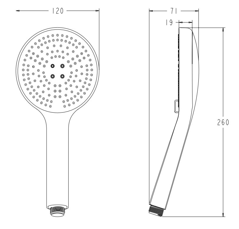 Лійка для душу Koer KP-0406-01 3 функції (Колір хром) (KR5410) Київ - фото 2