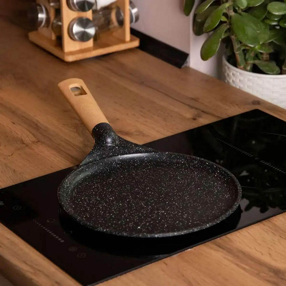 Сковорода алюмінієва мраморна Ø 24 см з антипригарним покриттям Київ - фото 2