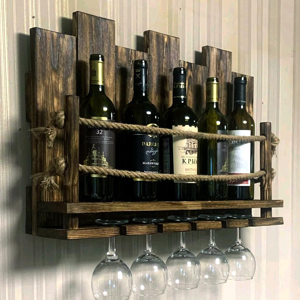 Настінна винна полиця "Туміна" мустанг Миколаїв - фото 1