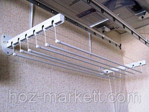 Сушарка 1.4 метра для білизни настінно-стельова посилена на шість прутів Харків - фото 5